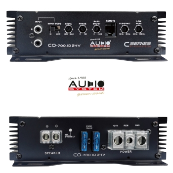 Preview: Audio System CO-700.1D 24V 1-Kanal LKW Verstärker 24 Volt Endstufe CO700.1D 24V